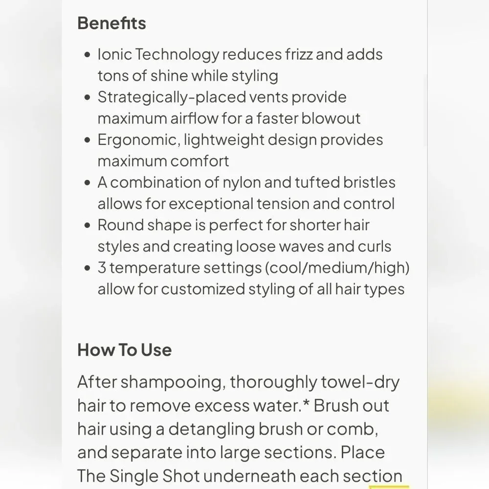 Drybar The‎ Single Shot Round Blow Dryer Brush